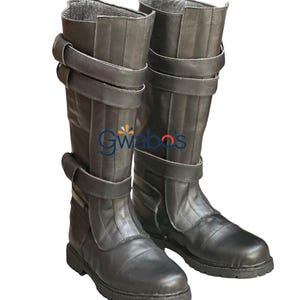 Custom Anakin Skywalker Leather Cosplay Boots: Star Wars Jedi Footwear
