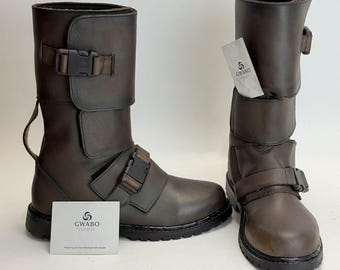 Cal Kestis Jedi Survivor Boots: Handmade Leather Cosplay Footwear (Custom Size)