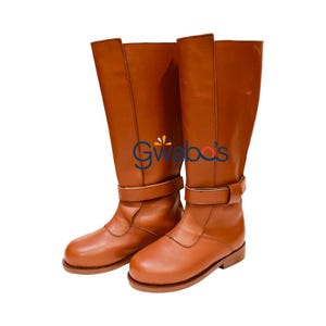 Obi-Wan ROTJ Leather Cosplay Boots: Custom Handmade Jedi Shoes