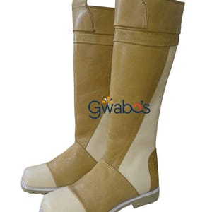 Jedi Temple Guard Leather Cosplay Boots: Star Wars Costume Footwear