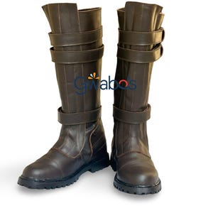 Anakin Skywalker Leather Cosplay Boots: Star Wars Jedi Footwear