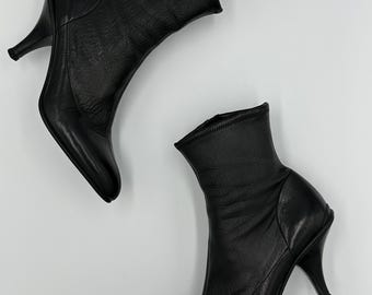 Prada leather Boots with logo embroidery