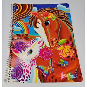 Vintage Lisa Frank Notebook Theme Book Pony Unicorn Rainbow Chaser Lollipop