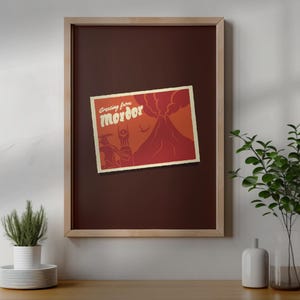 Mordor Travel Poster: Middle Earth Vintage Art Print