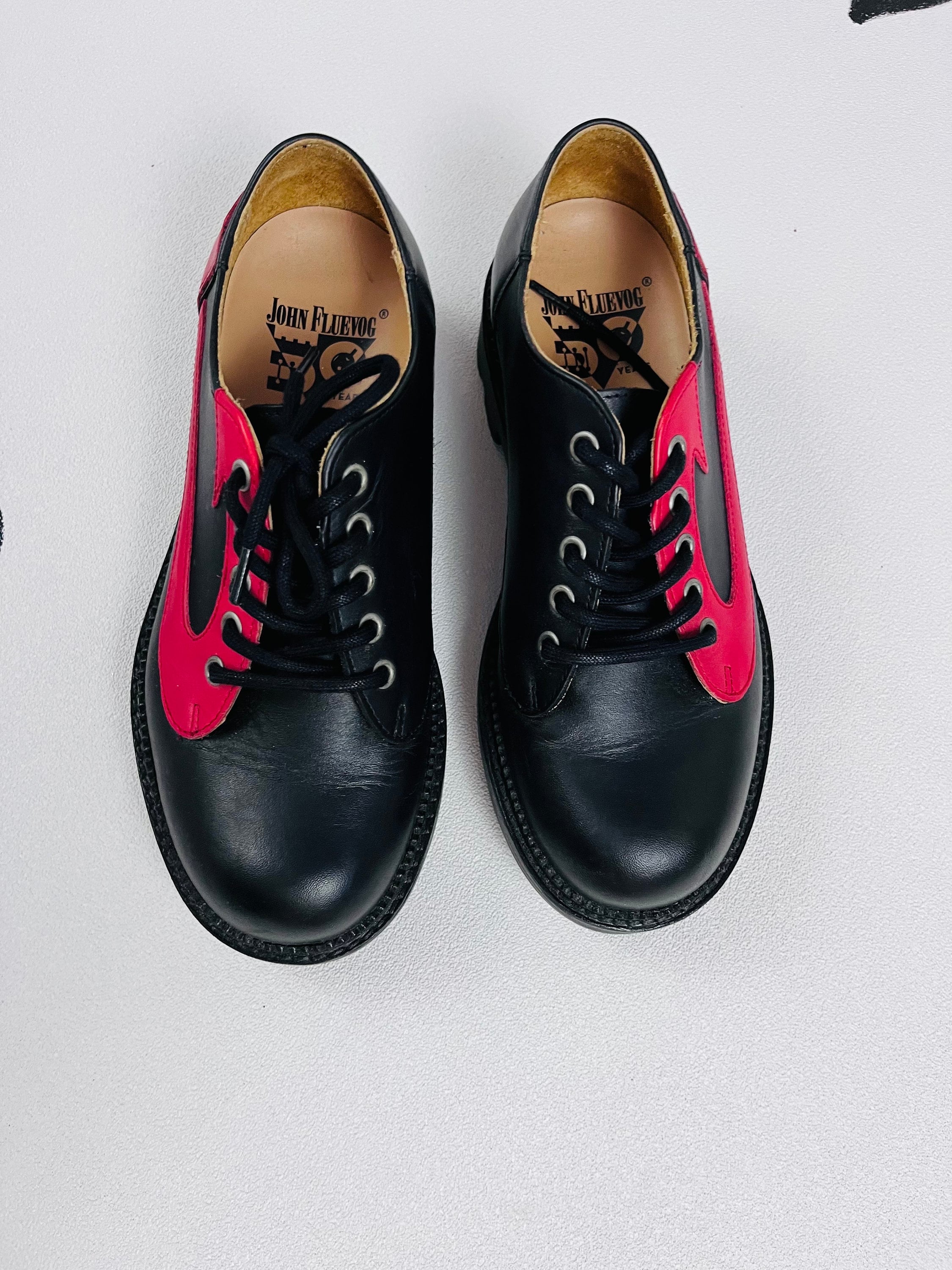 John Fluevog Devil Tail Leather Belt in Mint Devil Tail - Red | Custom leather belt | Fluevog Shoes main image 2