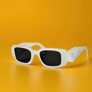 Prada Symbole White Acetate Sunglasses – Bold and Stylish Premium UVA/UVB Protection Shades