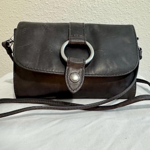Frye Ring Crossbody Bag - Carbon Gray Leather