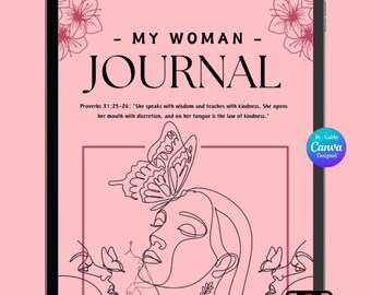 Journal de femme rempli de foi : carnet de réflexion numérique minimaliste (PDF)