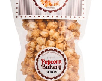 Niemiecki karmelowy popcorn z solą morską / ręcznie robiony / 100% naturalny
