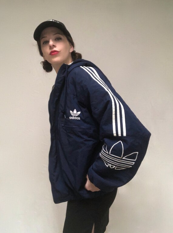 Navy blue adidas jacket Clearance