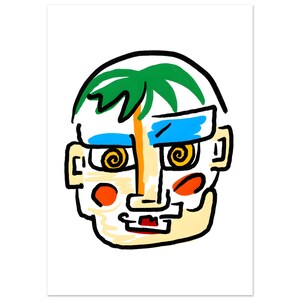 Summer Boy Kunstdruck in lebhaften Sommerfarben auf mattem Papier