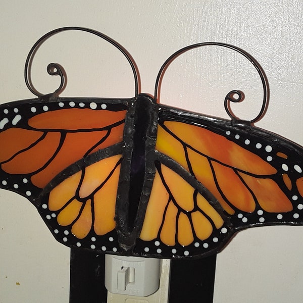 Stained glass Butterfly Night Light