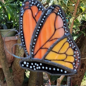 Gebrandschilderd glas Monarchvlinder Plant Guardian