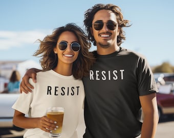 RESIST T-Shirt: Garment-Dyed Cotton Tee for Activists