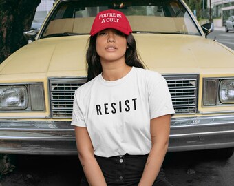 Embroidered &#39;You&#39;re In A Cult / 8647&#39; Snapback Hat: Activist Resistance Style