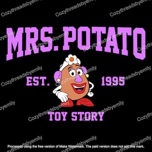 Mrs. Potato Head Toy Story PNG | Digital Download Clipart | Pixar Disney Design