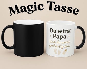 Taza "Vas a ser papá": anuncio de embarazo, sorpresa para papá, regalo para futuros papás, taza mágica para revelar bebé.