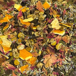 New Moon Herbal Tea, Lunar Tea, Calming & Relaxing, Antioxidants, Oolong, Chamomile Rose Herbal Tea, Witchy Teas, Organic Herbal Blend