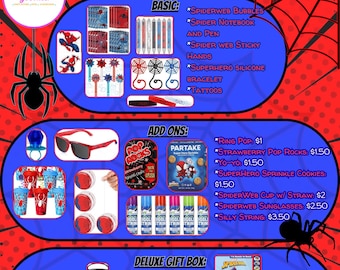 Spider Superhero Party Favors (Set of 12)