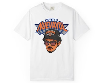 NUEVAYoL T-Shirt - Retro New York Knicks Style Graphic Tee | Latin Urban Streetwear | 90s Vintage NYC Sports Shirt | Unisex Hip Hop T-Shirt