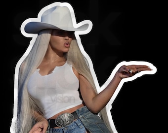 Beyonce Cowboy Carter Sticker | Fun Laptop Decals, Cowboy Carter, Festival Essentials, Western Vibes