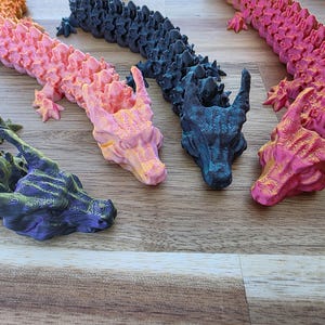 3D Printed Dragon, Dragon Figurine, Articulated Dragon Figurine, Dragon Display, Dragon Toy, Collectible Dragon, Office Decor