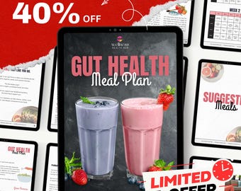 Ultimate Gut Health Guide PDF | Naturopath-Approved 4-Week Meal Plan + Lifestyle & Healing Tips