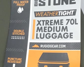 BIG STONE Waterproof Submersible Zippered Luggage Duffel Bag, 70L