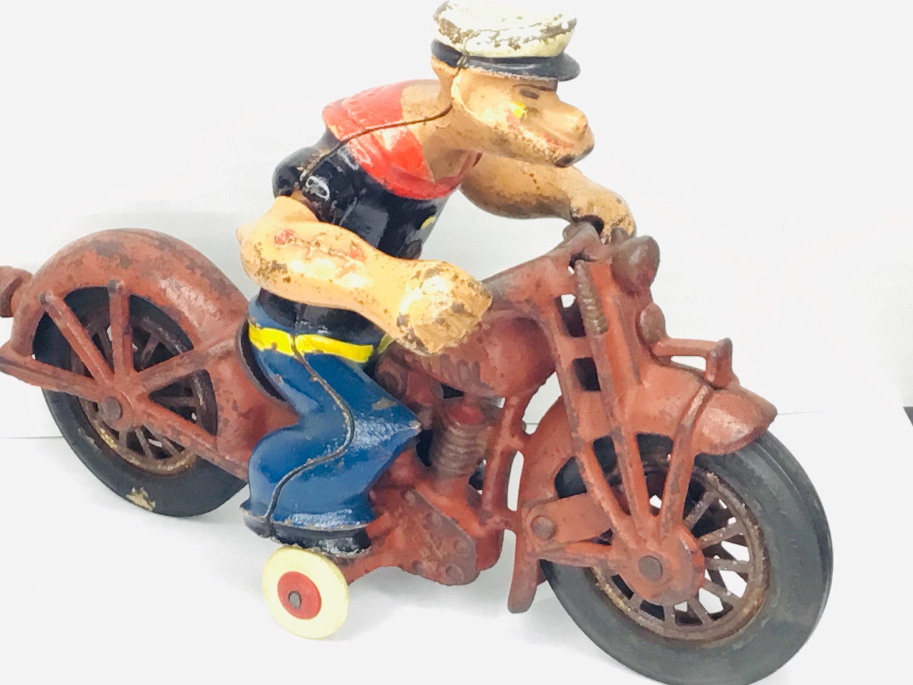 Popeye ポパイ バイク 30‘s 40’s 鉄製 アンティークトイ Popeye ポパイ バイク 30's 40's 鉄製 アンティークトイ