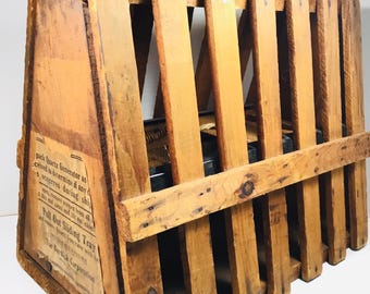 Antique Quartz Crystal Generator Wooden Shipping/Carrying Crate