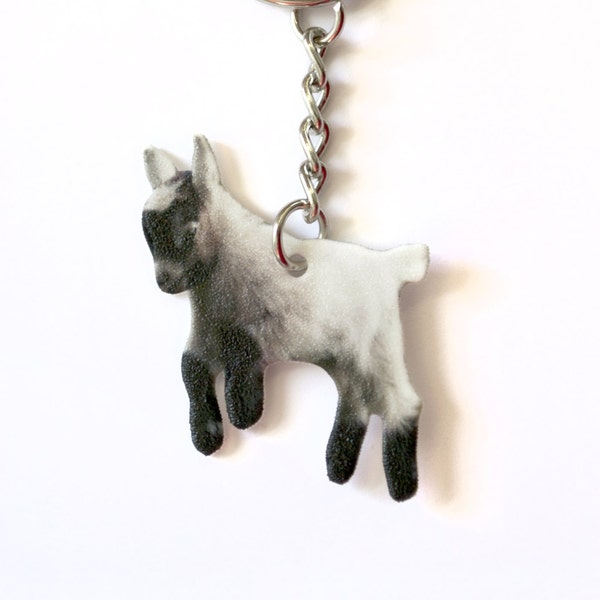 Pygmy / Baby Goat Keychain Cute Farm Animal Accessories