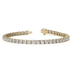 10.50 TCW Round Cut Lab Grown Diamond Bracelet, 14K Solid Gold Diamond Tennis Bracelet For Women, Lab Diamond Bracelet, Gift for Mother/Wife