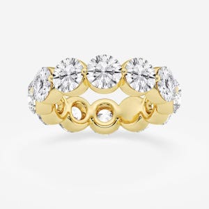 14K Solid Gold Wedding Band, 6.00 TCW Round Cut lab Grown Diamond Full Eternity Band, Anniversary Gift Band, Luxury Jewelry, Bridal Band.