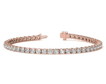7.50 TCW Round Cut Lab Grown Diamond Bracelet, Diamond Tennis Bracelet For Women, Lab Made Diamond Bracelet,Wedding Bracelet,Bridal Bracelet
