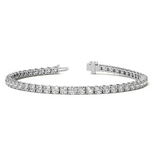 6,70 TCW ronde geslepen lab-gegroeide diamanten tennisarmband, 14 kt massief gouden diamanten armband voor haar, trouwarmband, armband jubileumcadeau.