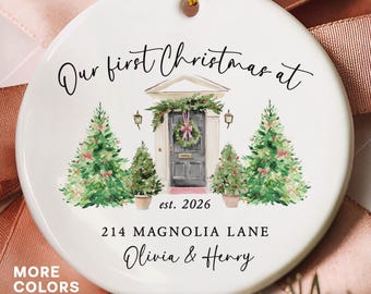 Personalized New Home Christmas Ornament, First Christmas in Our New Home Ornament, New House Ornament Couples Gift, Our First Home Ornament