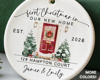 Personalized New Home Christmas Ornament, First Christmas New Home Ornament, Housewarming Gift for Couple, New House Ornament Modern