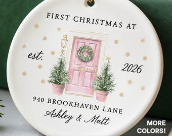 Personalized First Christmas New Home Ornament, Our First House Christmas Ornament, New Home Gift Christmas Keepsake