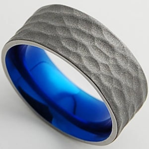 Apollo Band with Comfort Fit Interior , Titanium Ring , Wedding Band ,  Promise Ring