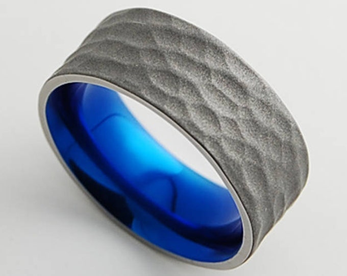 Apollo Band with Comfort Fit Interior , Titanium Ring , Wedding Band ,  Promise Ring