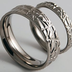 Titanium Ring Set, Wedding Band Set, Wedding Ring Set, His and Hers Ring Set, Titanium Rings, Wedding Rings, Promise Rings, Wedding Bands