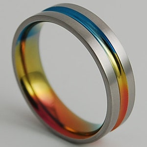 Dionysus Band with a Comfort Fit Interior , Titanium Ring , Wedding Band , Promise Ring