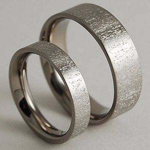 Wedding Band Set, Titanium Ring Set, Wedding Ring Set, His and Hers Ring Set, Titanium Rings, Wedding Rings, Promise Rings, Wedding Bands