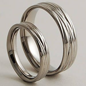 Rings, Wedding Rings, Wedding Bands, Ring Set , Wedding Ring Set, Titanium Rings, Promise Rings, Sphinx Bands with Comfort Fit Interiors image 1