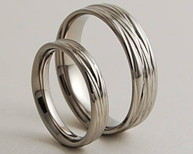 Rings, Wedding Rings, Wedding Bands, Ring Set , Wedding Ring Set, Titanium Rings, Promise Rings, Sphinx Bands with Comfort Fit Interiors