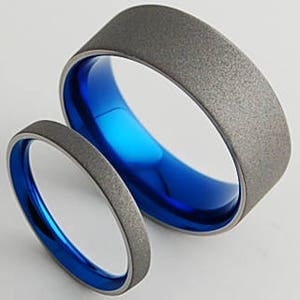 Titanium Ring Set, Wedding Band Set, Wedding Ring Set, His and Hers Ring Set, Titanium Rings, Wedding Rings, Promise Rings, Wedding Bands