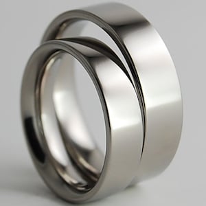 Titanium Ring Set, Wedding Band Set, Wedding Ring Set, His and Hers Ring Set, Titanium Rings, Wedding Rings, Promise Rings, Wedding Bands