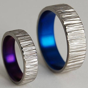 Titanium Ring Set, Wedding Band Set, Wedding Ring Set, His and Hers Ring Set, Titanium Rings, Wedding Rings, Promise Rings, Wedding Bands