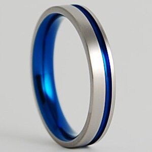 Cosmos Band with Comfort fit Interior , Titanium Ring , Wedding Band , Promise Ring