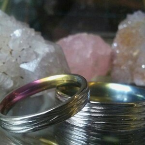Rings, Wedding Rings, Promise Rings, Wedding Bands, Ring Set, Wedding Band Set, Wedding Ring Set, His and Hers Ring Set, Titanium Rings image 4